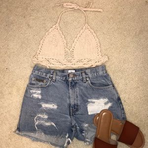 Halter Crochet Crop Top